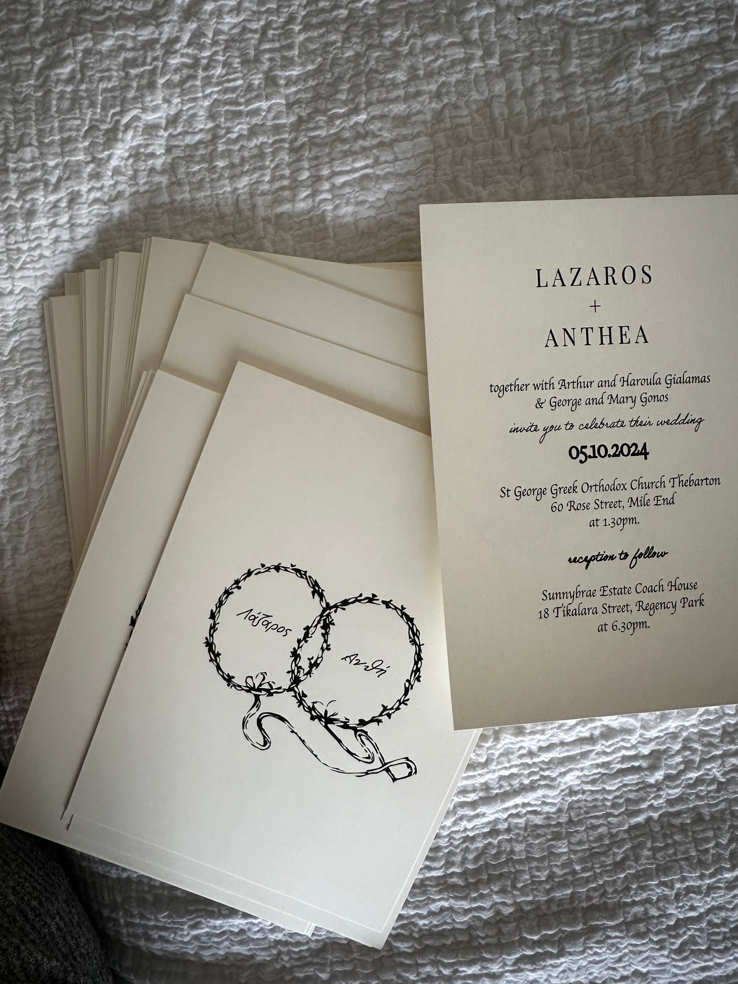 Wedding Menus
